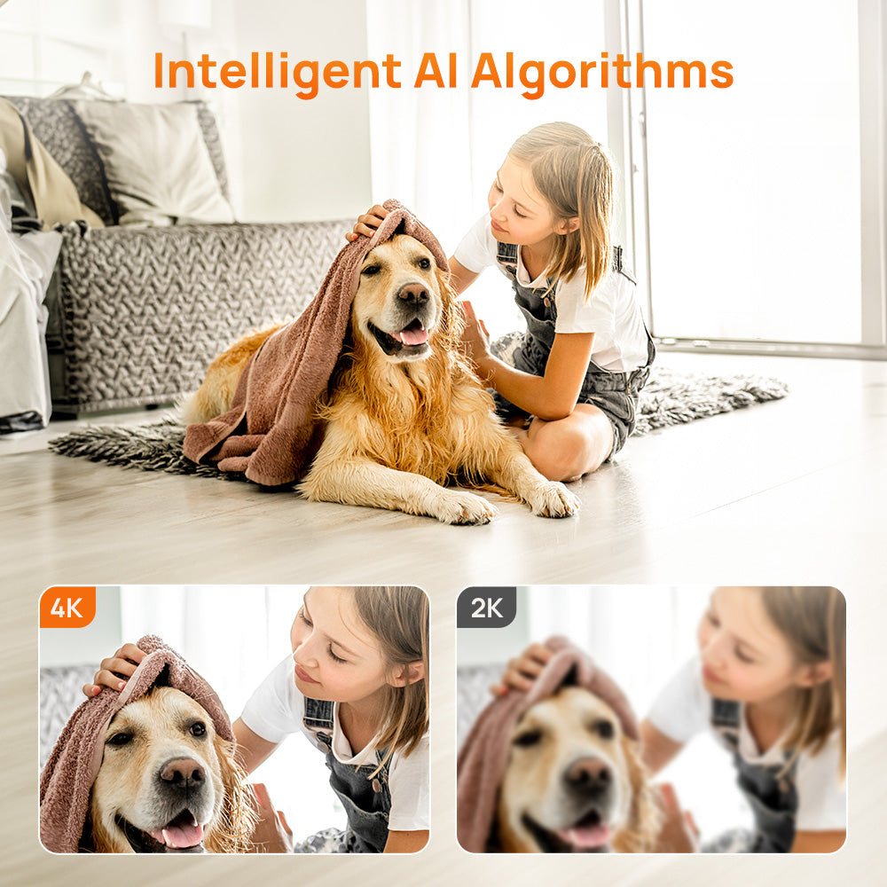 Anona Aurora & Pano Bundle - 4K UHD Outdoor Solar Powered AI Security Camera & 4K Indoor 360° Pan Tilt Dual-Band Wi-Fi 6 Indoor AI Security Camera