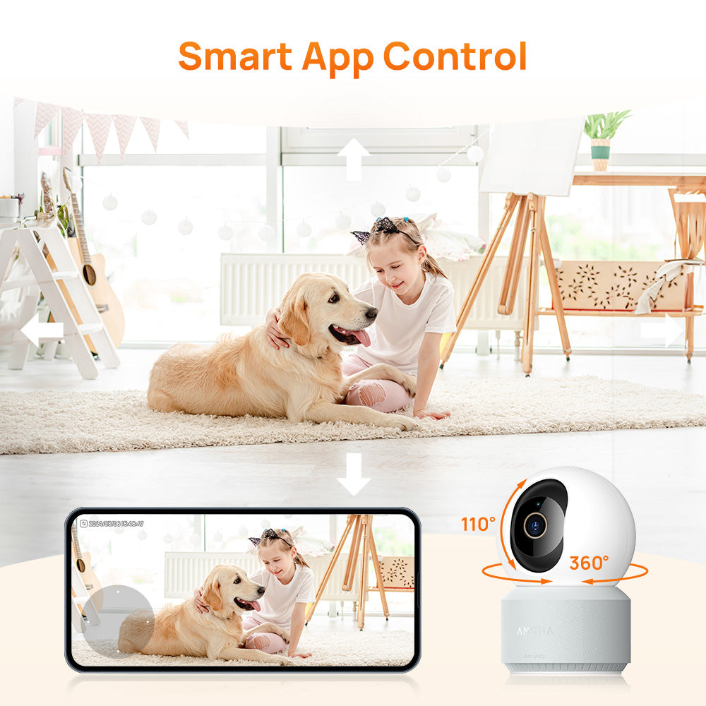 Anona Aurora & Pano Bundle - 4K UHD Outdoor Solar Powered AI Security Camera & 4K Indoor 360° Pan Tilt Dual-Band Wi-Fi 6 Indoor AI Security Camera